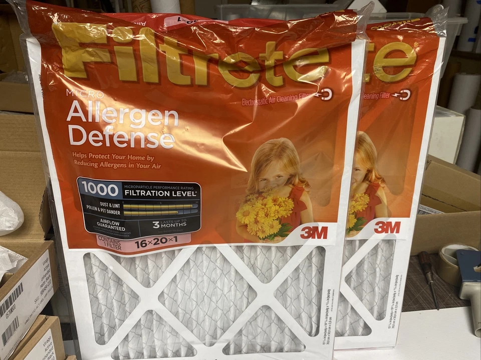 16x20x1 (15.6 X 19.6) Filtrete Allergen Defense 1000 Filter by 3M
