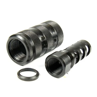 TACFUN Muzzle Brake 5/8x32 TPI Sound Sleeve Forwarder 13/16-16 for .458 Socom