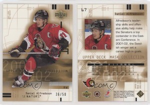 2001-02 Upper Deck Mask Collection Gold /50 Daniel Alfredsson #67 HOF