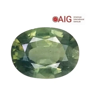 AIG certified 2.08cts blue green natural sapphire oval cut loose gemstones - Picture 1 of 5