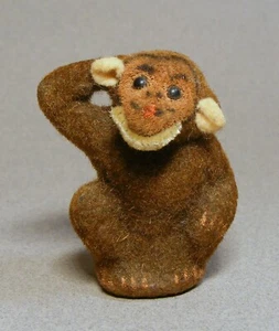 De colección Wagner Kunstlerschutz mono flocado/chimpancé Alemania Occidental - Imagen 1 de 5