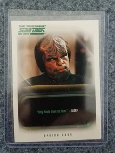 CARTA PROMO STAR TREK THE NEXT GENERATION QUOTABILE TNG P2 ESCLUSIVA NSU - Foto 1 di 2