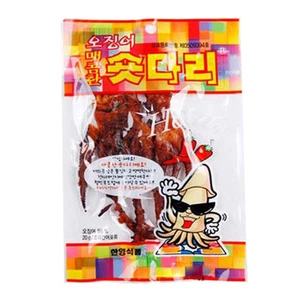 Gambe di calamaro piccanti arrosto e stagionato confezione da 8 snack coreani DARI CORTI    - Foto 1 di 2