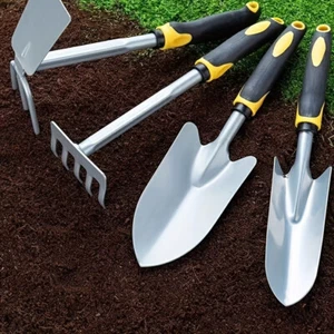 4pcs Gardening Shovel Set, Metal & Plastic, Handheld Garden Trowel, Rake, Portab - Picture 1 of 7