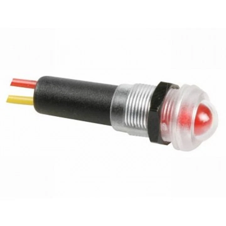 Signal LED Rot mit Fassung und Kabel, Wasserdicht, Signalleuchte 12V, D64D - Bild 1 von 1