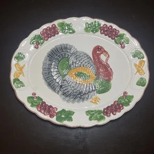 Vintage Truthahn Platte Thanksgiving groß - Bild 1 von 10