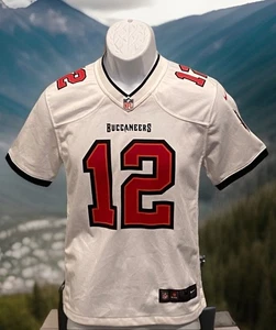 Tom Brady #12 Tampa Bay Buccaneers White Nike 2021 Jersey Size Youth M NFL - Picture 1 of 8