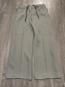 Nike Tech Fleece Wide Leg Pants Green Sz Medium HJ0695-320 - Picture 1 of 3