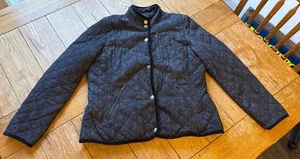 Vintage Ralph Lauren Chore Jacket Quilted LRL Jeans Co Black Dark Blue L - Picture 1 of 9