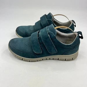 Hotter Energy EXF Women's Blue Leather Comfort Shoes UK 6 Wide Fit Hook & Loop - Picture 1 of 18