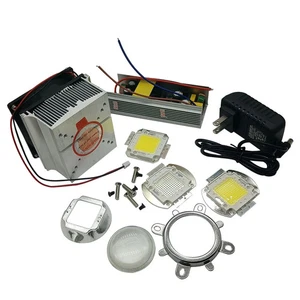 100W Hochleistungs Kühlkörper Kühler Treiber 44mm LED Objektiv Kit mit 12V2A Netzteil - Bild 1 von 9