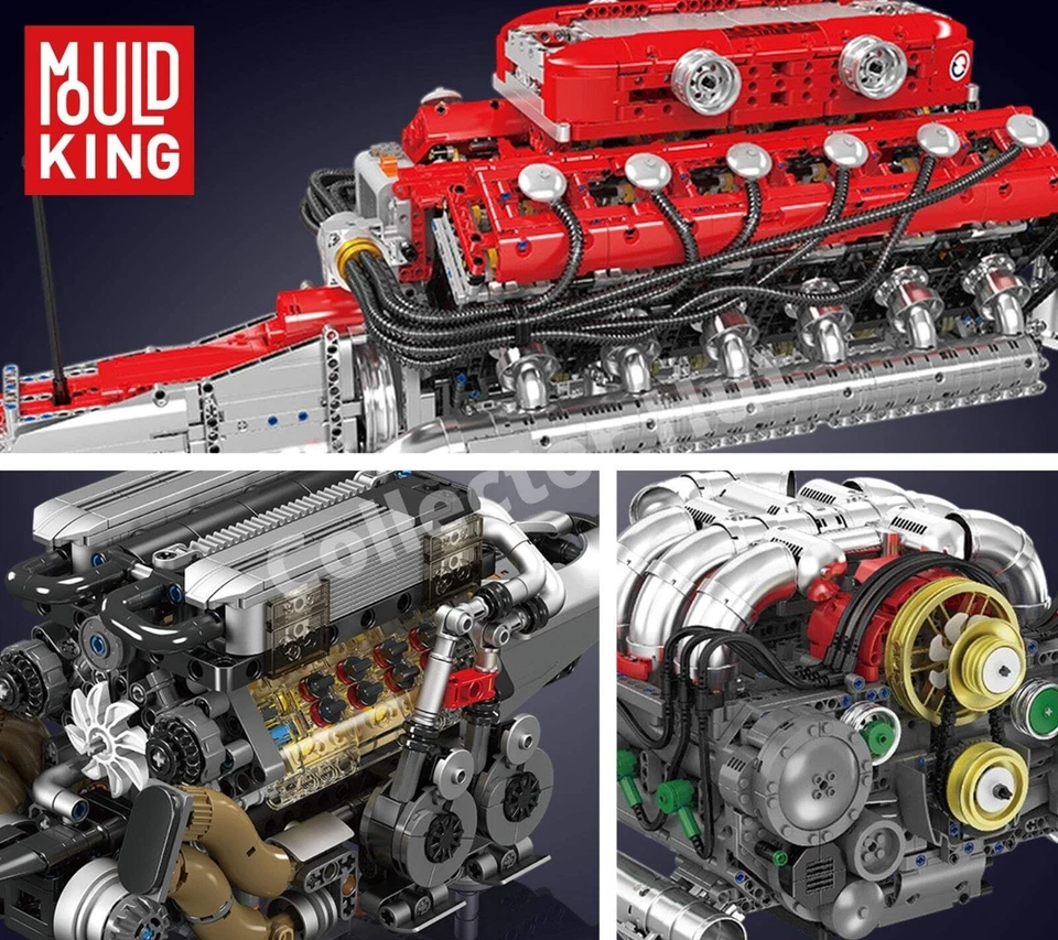 Mould King Technology Motorized Engine Building Block Model Sets