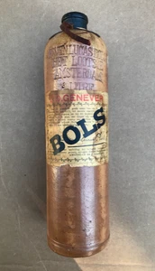 Vintage BOLS GENEVER Terracotta Dutch Gin Flasche Lucas Bols Amsterdam Mitte 20. Jh. - Bild 1 von 9