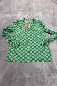Camisa Jersey Boden Para Mujer Talla 6 Verde Paraíso Rubor Botánico Fay Calada Nueva Con Etiquetas - Imagen 1 de 8