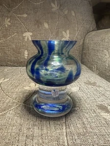 Sea Of Sweden Björn Ramel Blau Grün Kunstglas Schwer Fuß Kerzenhalter Kunst - Bild 1 von 4