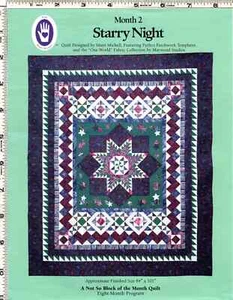 Starry Night- Marti Michell 8mo Not So Block of the Month Series Leaflet Month 2 - Picture 1 of 2