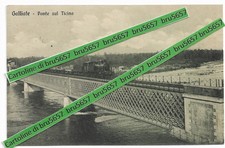 CARTOLINA GALLIATE NOVARA TICINO VG.1923 FERROVIA TRAIN TRENO FUORI STAZIONE