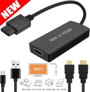 For Nintendo 64 To HDMI Converter w/ HDMI Cable 1080P for N64/GameCube/SNES - Picture 1 of 12