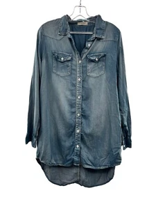 Top donna blu con bottoni collezione Bd ciao basso manica lunga taglia large - Foto 1 di 8