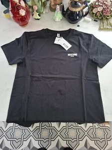 Moschino Camiseta de Natación Unisex Negra Cuello Redondo Retro Talla M - Imagen 1 de 4