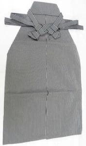 Men's Hakama Kimono Pants Skirts Gray Black Size ML Andon Style F/S - Picture 1 of 5