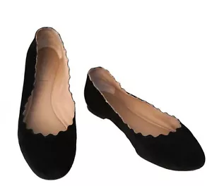 Chloe Gr. 37 Lauren Scallapoed schwarze Wildleder Ballerinas 6,5 - Bild 1 von 5