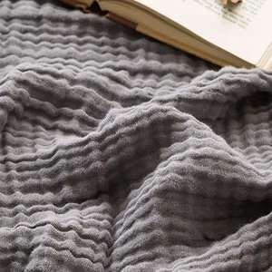 Muslin Grey Throw Blanket 100% Cotton Bed Blankets for Adults and Baby 60"X80" L - Picture 1 of 8