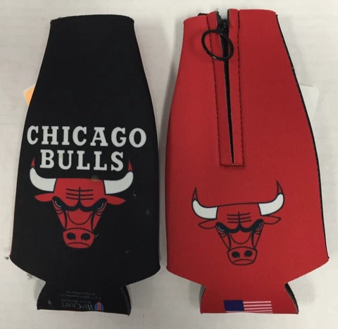 Chicago Bulls NBA Insulated Bottle Team Jersey Cooler SET of 2 Cover