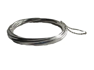 Vintage 925 Sterling Silver Bangle Bracelet 1/4" Wide - Picture 1 of 5