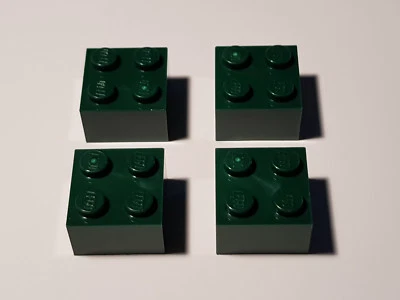 Lego 4 x 3003 Básico Piedra 2 x 2 Verde Oscuro 6214611 (#AC17) Dark Verde - Imagen 1 de 3