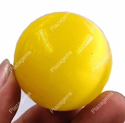 BOLA OJO DE GATO COLOR AMARILLO 465 CT CREADA EN LABORATORIO CERTIFICADO EGL PIEDRA PRECIOSA SUELTA EKK Foto 1 de 4