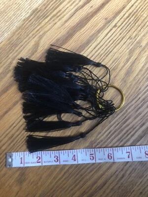 Lote de 16 flecos borla negra Foto 1 de 3