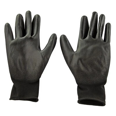 Arbeitshandschuhe PU Arbeitshandschuh Handschuhe Montagehandschuhe Schwarz - Bild 1 von 2