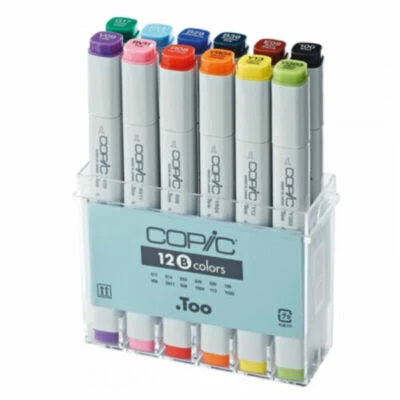 Copic Marker SB12 12-teiliges Skizze Basic Set Manga Cartoon Zeichnung Farbe Stift Set - Bild 1 von 2