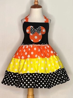 GIRLS| DISNEY| BIRTHDAY MINNIE MOUSE| BACK TO SCHOOL FALL DRESS MANDMADE DRESS - Image 1 of 2