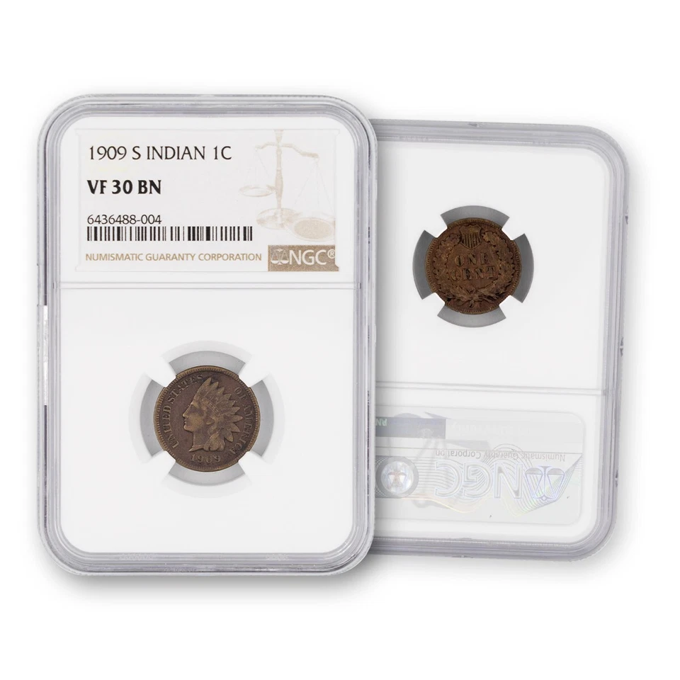 1909 Indian Head Cent - San Francisco Mint - NGC 30 - Image 1 of 1