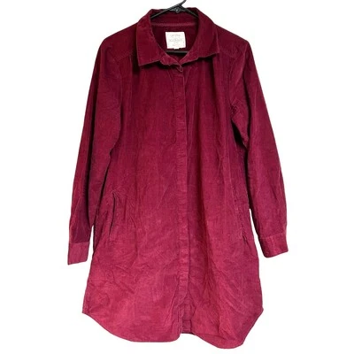 Camisa de vestir FatFace roja granate cordón pana calzoncillo bolsillos otoño talla 10 R Foto 1 de 4