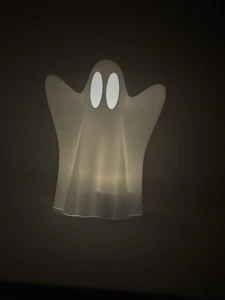 Boo Candle Ghost White 5” Tea Light Candle Holder Halloween Decor - Picture 1 of 3