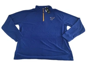 ST LOUIS BLUES NHL 1/4 Zip Pullover Shirt XL - Picture 1 of 11