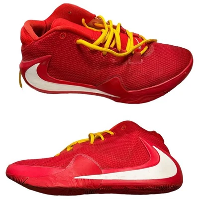 Tênis de basquete Nike Zoom Freak 1 Giannis Antetokounmpo vermelho amarelo M 9 - Imagem 1 de 4