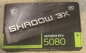 MSI GeForce RTX 5080 16G SHADOW 3X OC NVIDIA GPU - NEW - Picture 1 of 4
