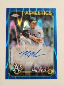 Actualización cromada Topps 2024 #AC-MM Mason Miller automático/150 refractor RayWave azul - Imagen 1 de 2