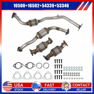 FITS: 2001-2004 NISSAN XTERRA/FRONTIER 3.3L ALL FOUR CATALYTIC CONVERTER SET - Image 1 of 4