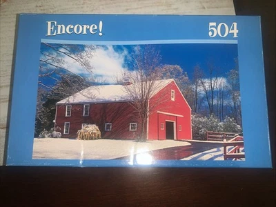 New Encore! 504 Piece Puzzle Petersham, MA Barn Age 10+ - Image 1 of 4