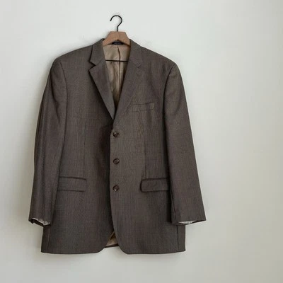 Ralph Ralph Lauren Sport Coat 46L 100% Wool Houndstooth Blazer 3 Button Money - Image 1 of 4