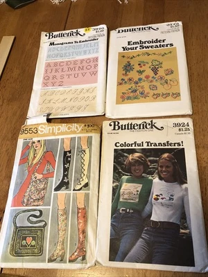Simplicity Butterick Lot 9553 Retro Style 1960s Bags Spats Sewing Pattern Uncut - Image 1 of 4