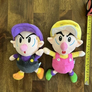 Selten Super Mario Bros Baby Wario & Baby Waluigi Plüsch 9 Zoll 2011 Mario Party Hudson - Bild 1 von 4