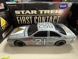 Michael Waltrip #21 Citgo Star Trek First Contact 1996 1/24 BWB Bank Diecast - Picture 1 of 2