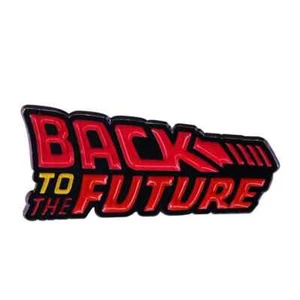 Delorean Back To The Future logo Marty McFly Pin Brooch badge lapel Flux 80s - Picture 1 of 7