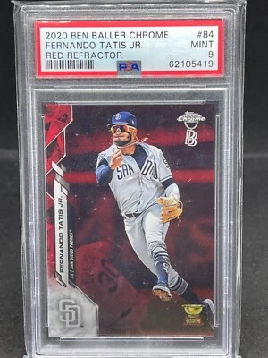 2020 Topps Ben Baller Chrome Fernando Tatis Jr. Red Refractor 1/5 PSA 9 - Image 1 of 2